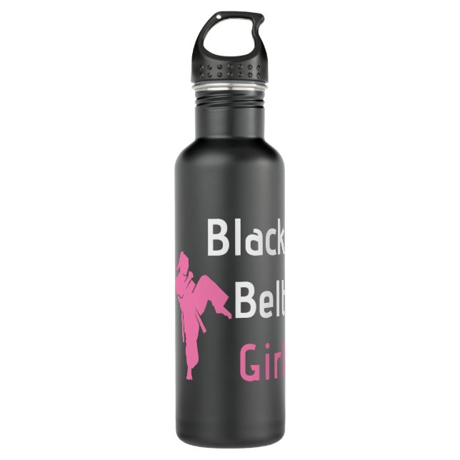 Bouteille D'eau Black Belt Girl Karate Martial Arts (Devant)