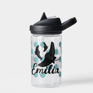 Bouteille D'eau Black Stingrays Ocean Bubbles Nom des enfants