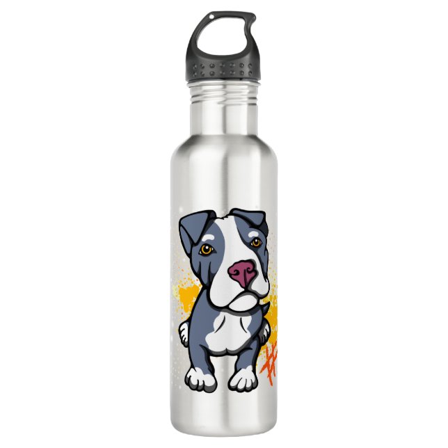 Bouteille D'eau Bleu Pit Bull (Devant)