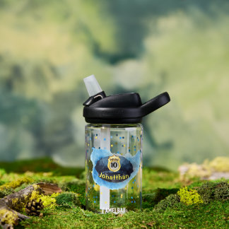 Bouteille d'eau Bleue Chapeau d'Agent de Police po