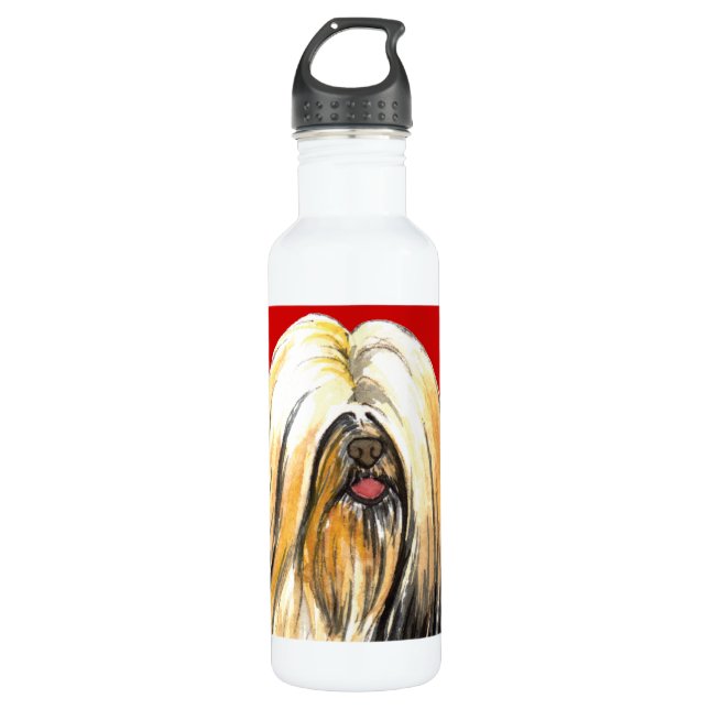 Bouteille D'eau Bloc de couleur Lhassa Apso (Devant)