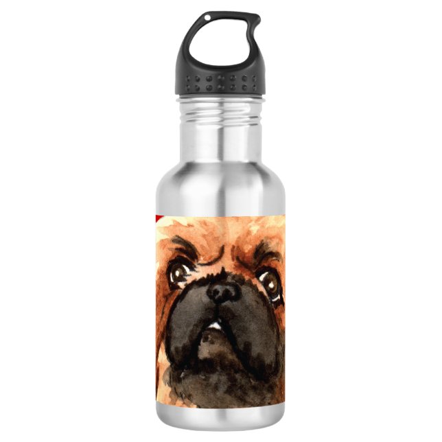 Bouteille D'eau Bloc de couleur Pekingese (Devant)