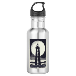 Bouteille D'eau Block Island Lighthouse Rhode Island Moon