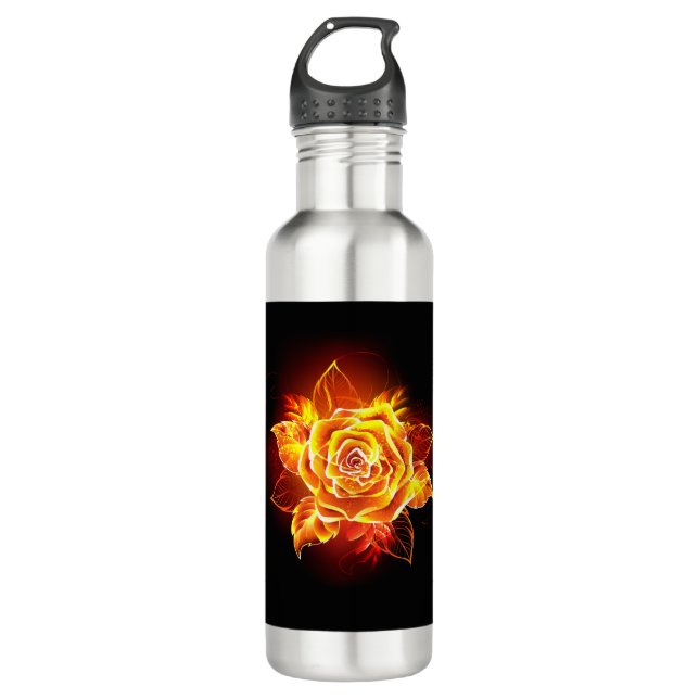 Bouteille D'eau Blooming Fire Rose (Devant)