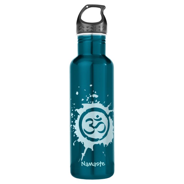 Bouteille D'eau Blue Aum Organic Planète personnalisée (Devant)