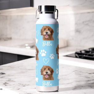 Bouteille D'eau Blue Custom Love Empreinte de patte Amoureux des c