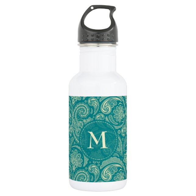 Bouteille D'eau Blue Green Paisley (Devant)
