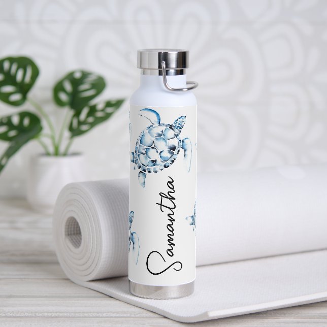 Bouteille D'eau Blue Sea Turtle Themed Reusable Water Bottles (Yoga)