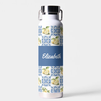Bouteille D'eau Blue Tile French Country Lemon Pattern Name
