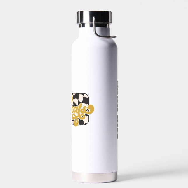 Bouteille D'eau Bobcats Checkerboard Water Bottle: Gold (Gauche)