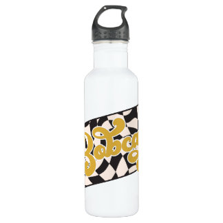 Bouteille D'eau Bobcats Checkerboard Water Bottle: Gold v2