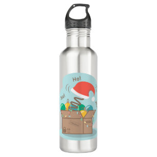 Bouteille D'eau Boite artisanale avec décoration de Noël et chapea