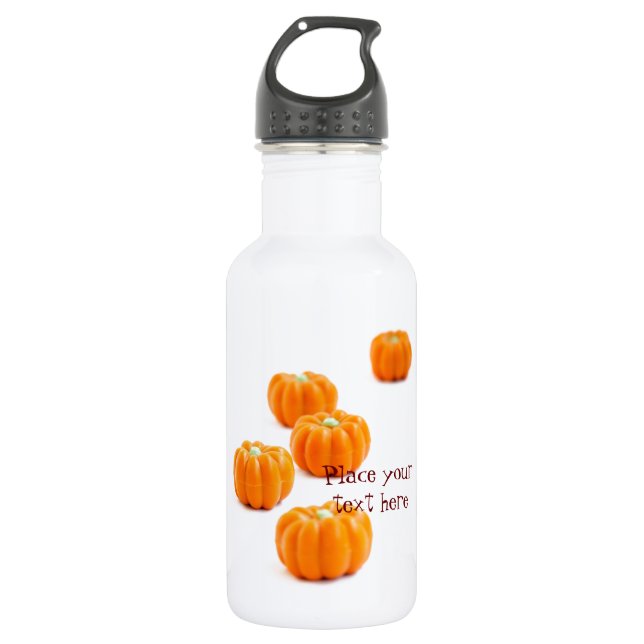 Bouteille D'eau Bonbons citrouilles d'Halloween (Devant)