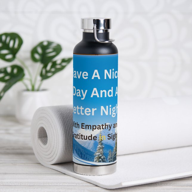 Bouteille D'eau Bonne journée et meilleure nuit avec gratitude (Yoga)