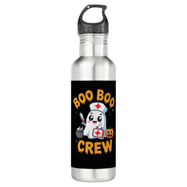 Bouteille D'eau Boo Boo Crew Nurse Cute Ghost Halloween Nurse Es (Devant)