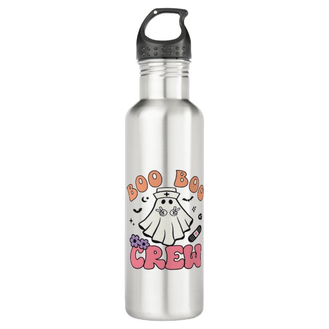 Bouteille D'eau Boo Boo Crew Nurse Halloween Ghost Funny Classic T (Devant)