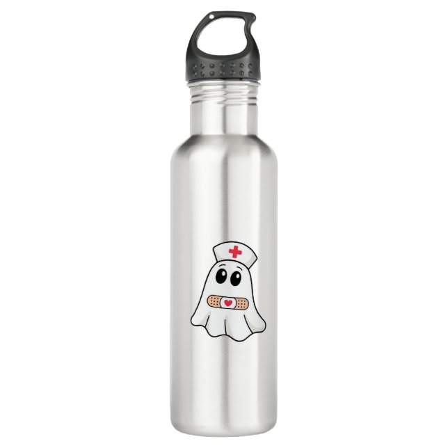 Bouteille D'eau BOO CREW Ghost Nurse Funny Halloween Essentiel (Devant)