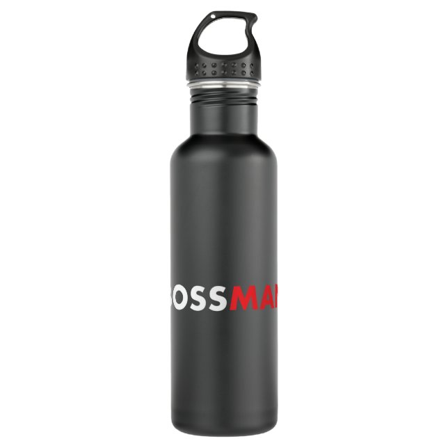 Bouteille D'eau Boss Man Populaire Idée Cadeau Jour de la Patronne (Devant)