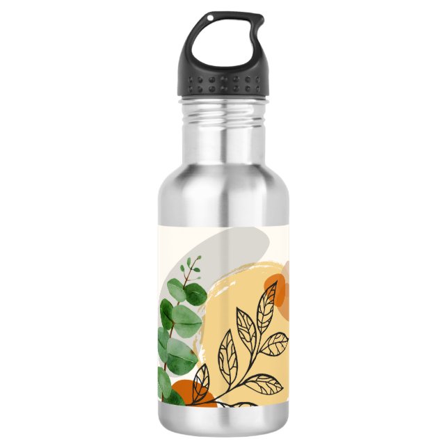 Bouteille D'eau Botanique Boho Green Orange (Devant)