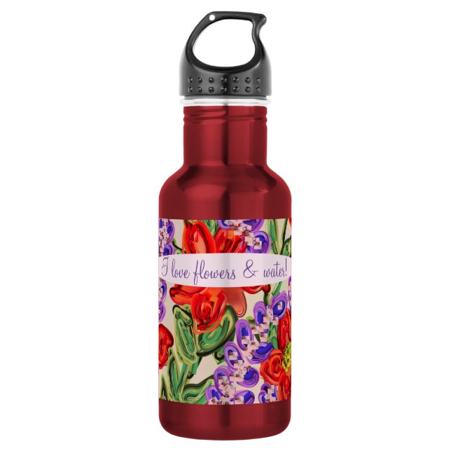 Bouteille D'eau Bouquet floral, Fun Times (Devant)