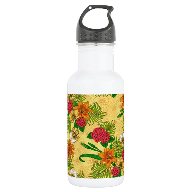 Bouteille D'eau Bouquet tropical (Devant)