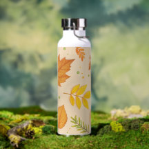 "Bouteille d'eau à motif de feuilles d'automne est