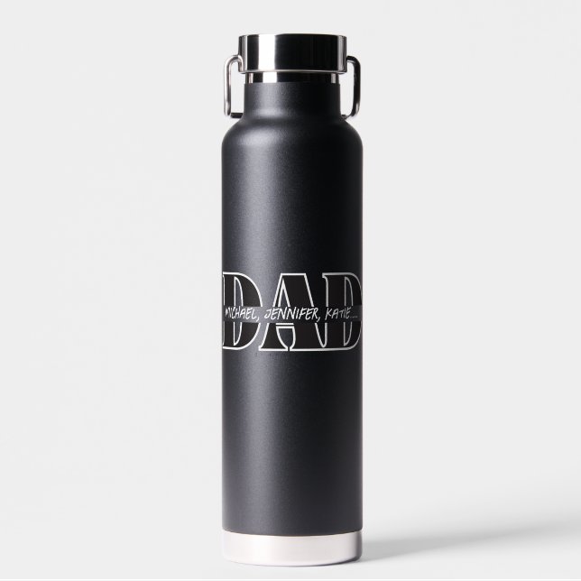 Bouteille D'eau "Bouteille d'eau DAD personnalisée - Noms des enfa (Avant)