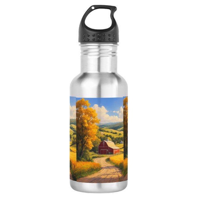Bouteille D'eau "Bouteilles D'Eau Personnalisées Branchées Ici" (Devant)