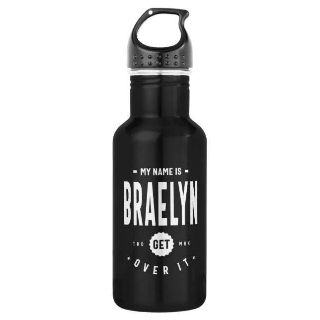 Bouteille D'eau Braelyn Nom personnalisé Anniversaire (Devant)