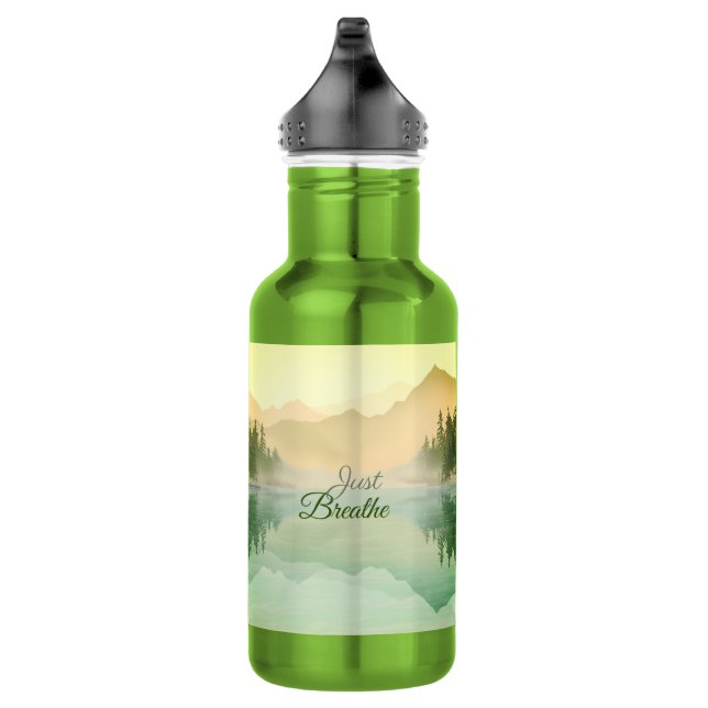 Bouteille D'eau Breathe Mountain Forest Gold Green (Droite)