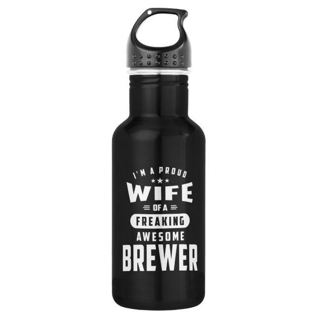 Bouteille D'eau Brewer Job Title Le Cadeau De L'Enfant Pour Les Ho (Devant)