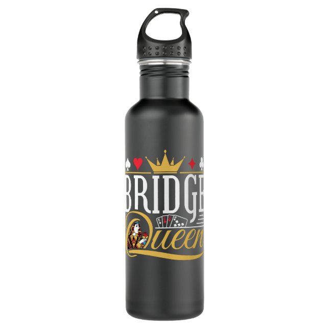 Bouteille D'eau Bridge Queen Card Game Women (Devant)