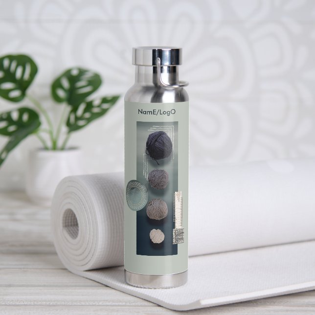 Bouteille D'eau broderie_1_point de coeur (Yoga)
