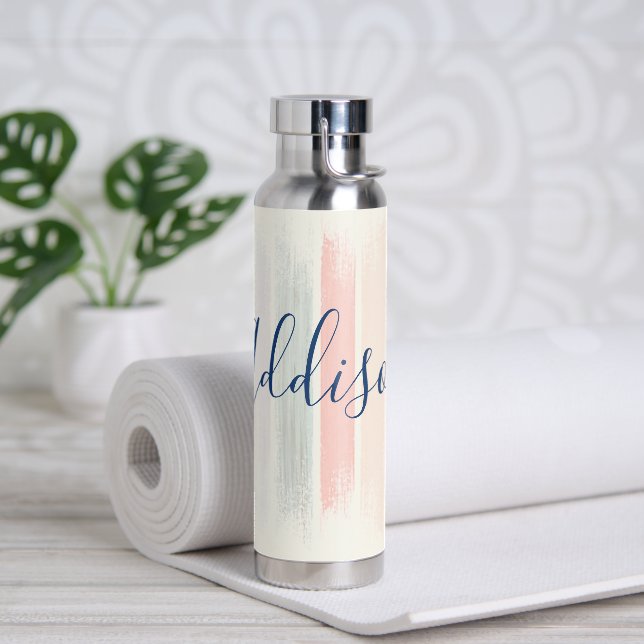 Bouteille D'eau Brosses pastel personnalisées (Yoga)
