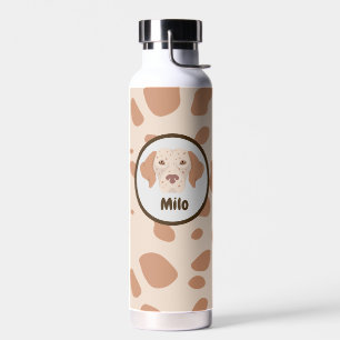 Bouteille d'eau Brown et crème tachetée