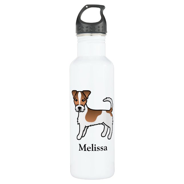 Bouteille D'eau Brown manteau rond Jack Russell Terrier Chien et n (Devant)