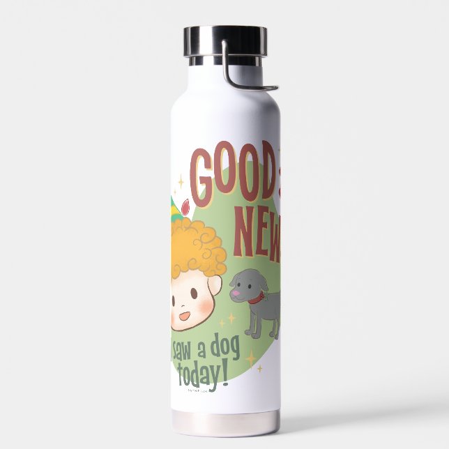 Bouteille D'eau Buddy l'Elf Bonne Nouvelle ! J'ai vu un chien aujo (Gauche)