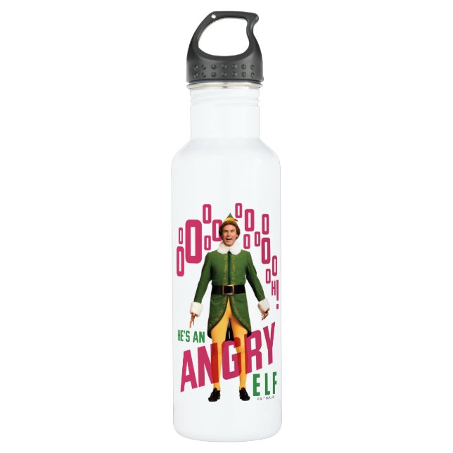 Bouteille D'eau Buddy l'Elfe | C'est un elfe en colère (Devant)