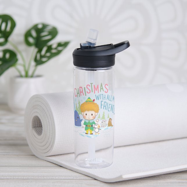 Bouteille D'eau Buddy l'Elfe Noël avec tous mes amis (Yoga)