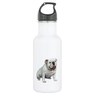 Bouteille D'eau Bulldog anglais - Blanc 1