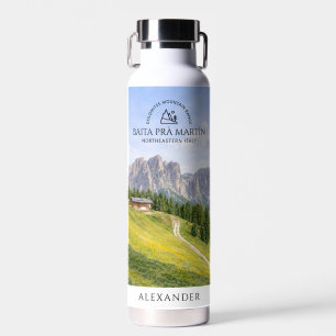 Bouteille D'eau Cabane alpine dans les Dolomites, paysage naturel