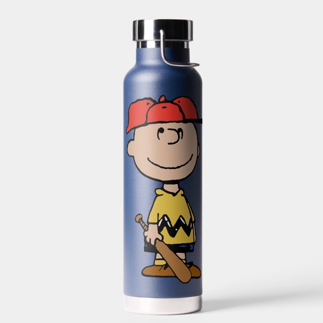 Bouteille D'eau cacahuètes | Charlie Brown Baseball Smile (Gauche)