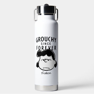 Bouteille D'eau cacahuètes   Grouchy depuis toujours Lucy