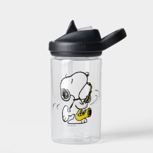Bouteille D'eau cacahuètes Lecteur Snoopy Saxophone