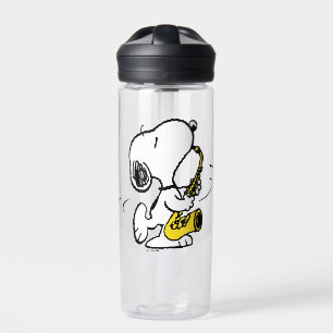 Bouteille D'eau cacahuètes Lecteur Snoopy Saxophone