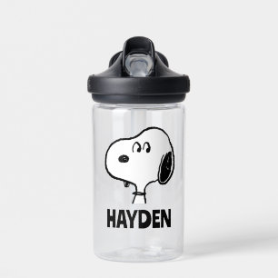Bouteille D'eau cacahuètes   Snoopy Looks   Ajouter Votre Nom