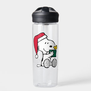 Bouteille D'eau cacahuètes   Snoopy Père Noël & Woodstock Cadeau