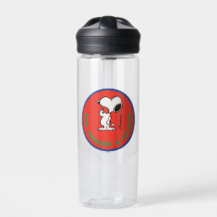 Bouteille D'eau cacahuètes Snoopy Raw Force & Courage Badge