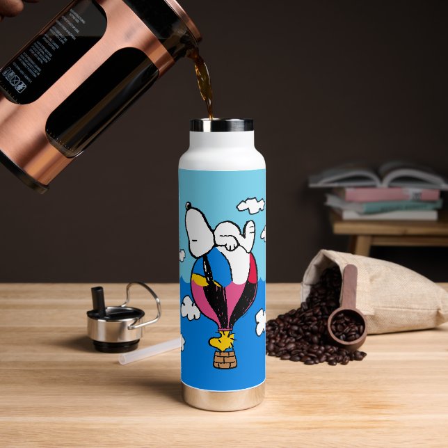 Bouteille D'eau cacahuètes | Snoopy & Woodstock Hot Air Balloon (Extérieur)