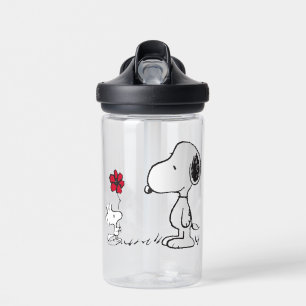 Bouteille D'eau cacahuètes   Snoopy & Woodstock Rouge & Noir